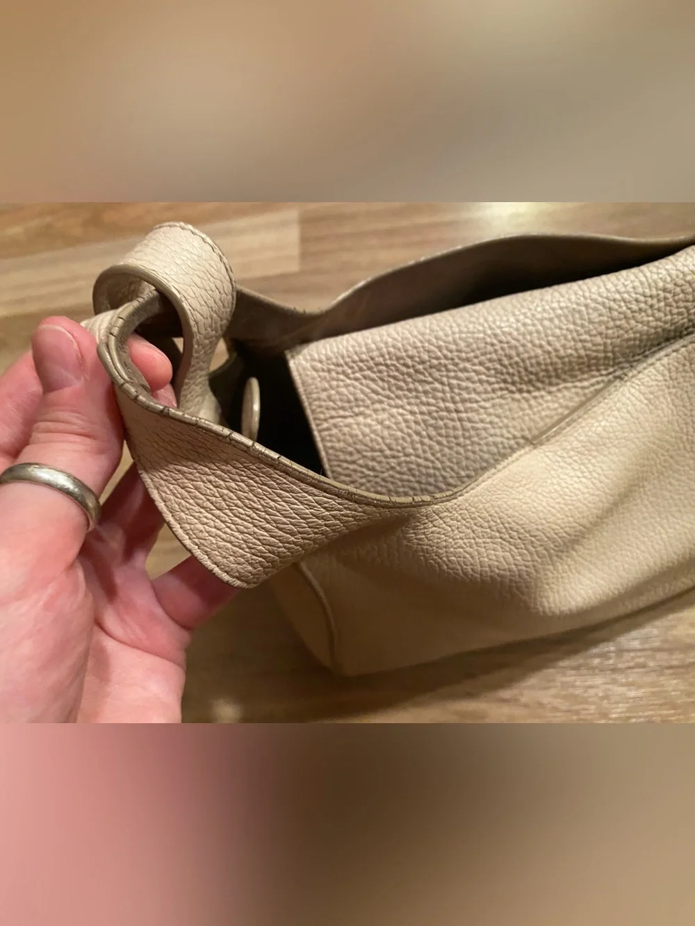 Cuyana Double Loop Minimalist Leather Shoulder Bag - AS IS